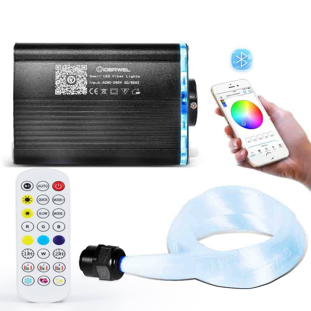 GIDERWEL Smart APP Controlled Fiber Optic Light,RGBW